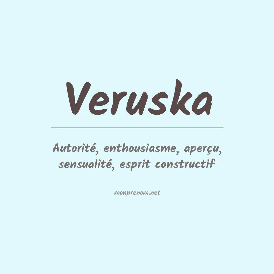Signification du prénom Veruska