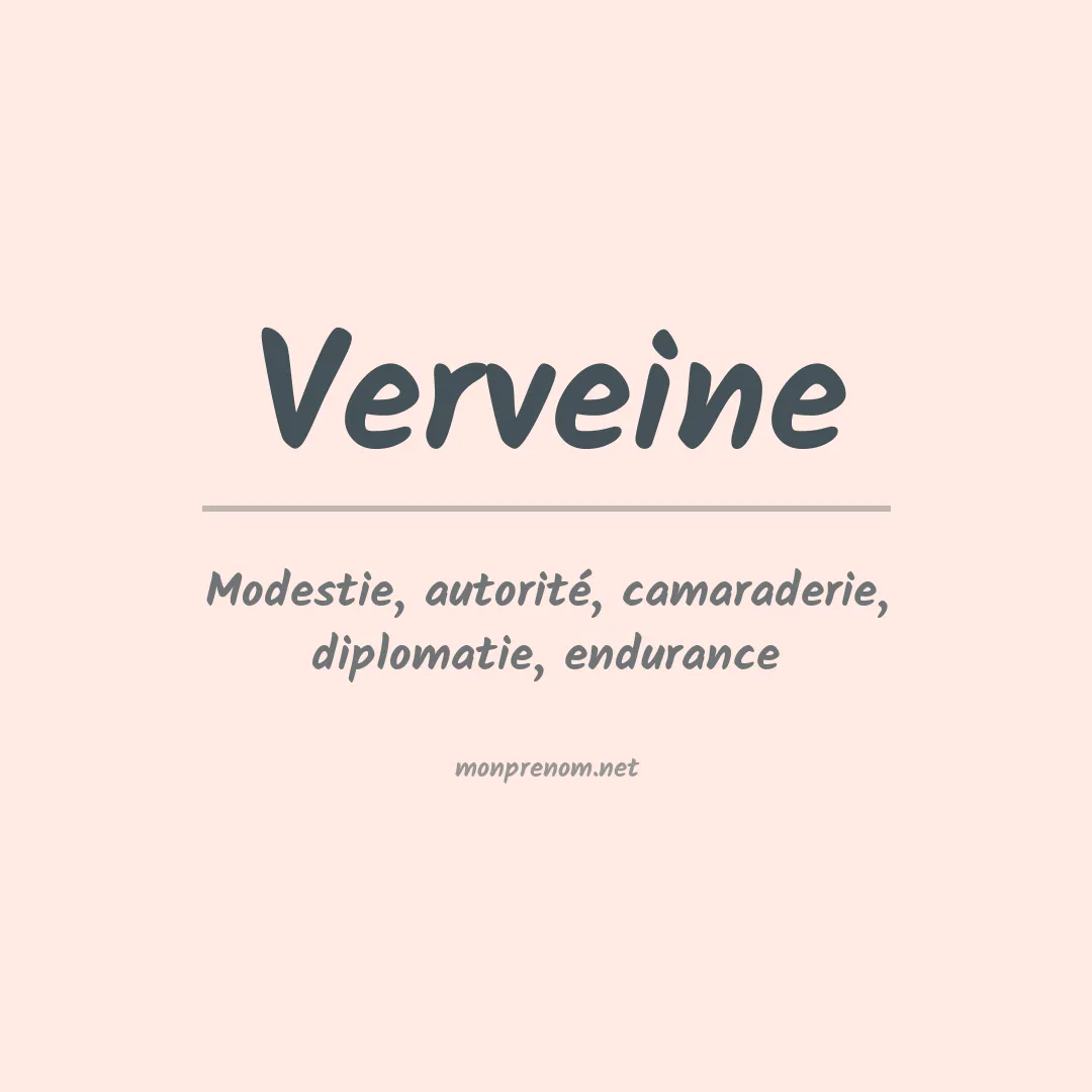 Signification du prénom Verveine