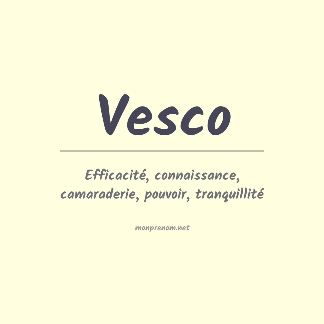 Prénom Vesco