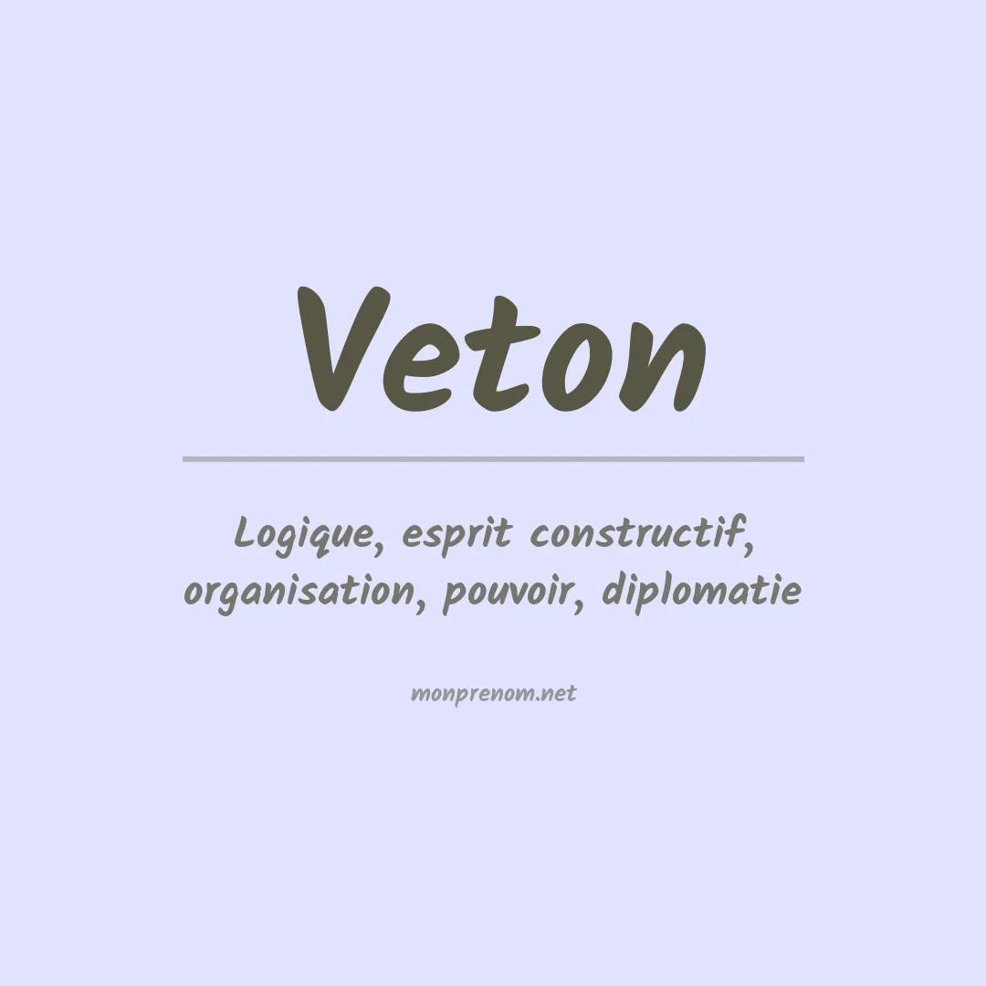 Signification du prénom Veton