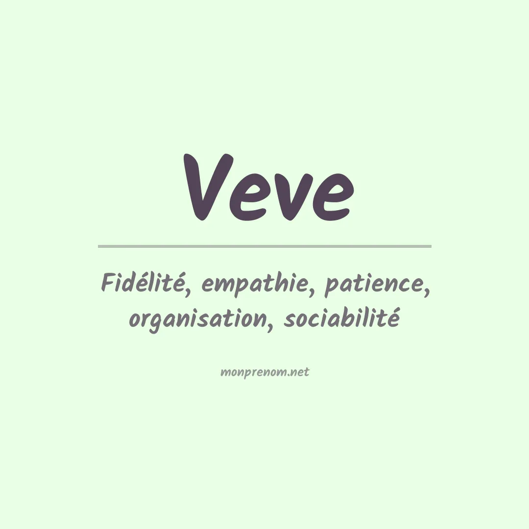 Signification du prénom Veve