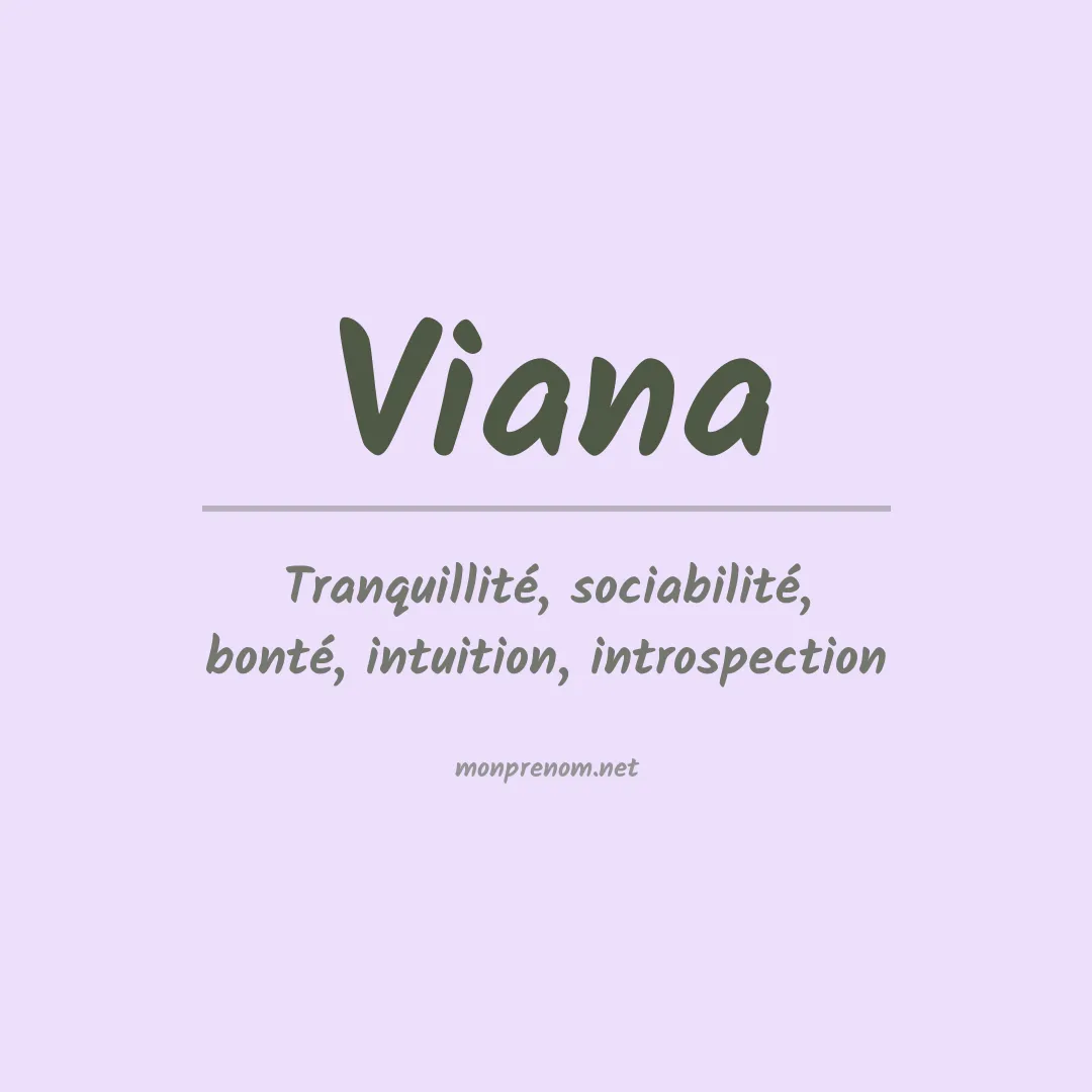 Signification du prénom Viana