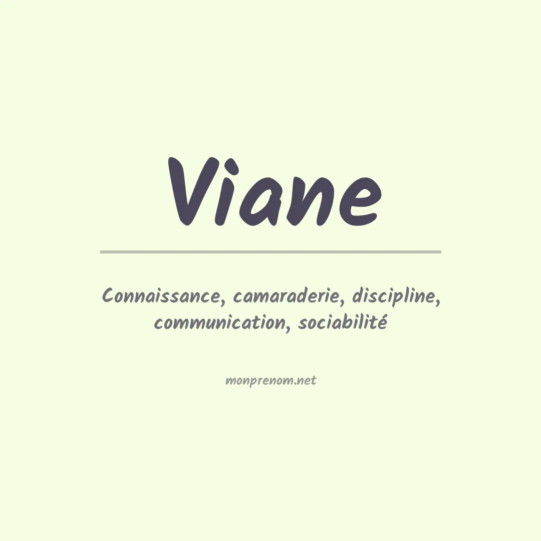 Signification du prénom Viane