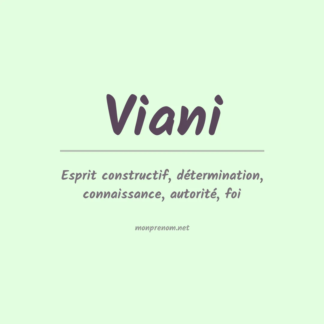 Prénom Viani