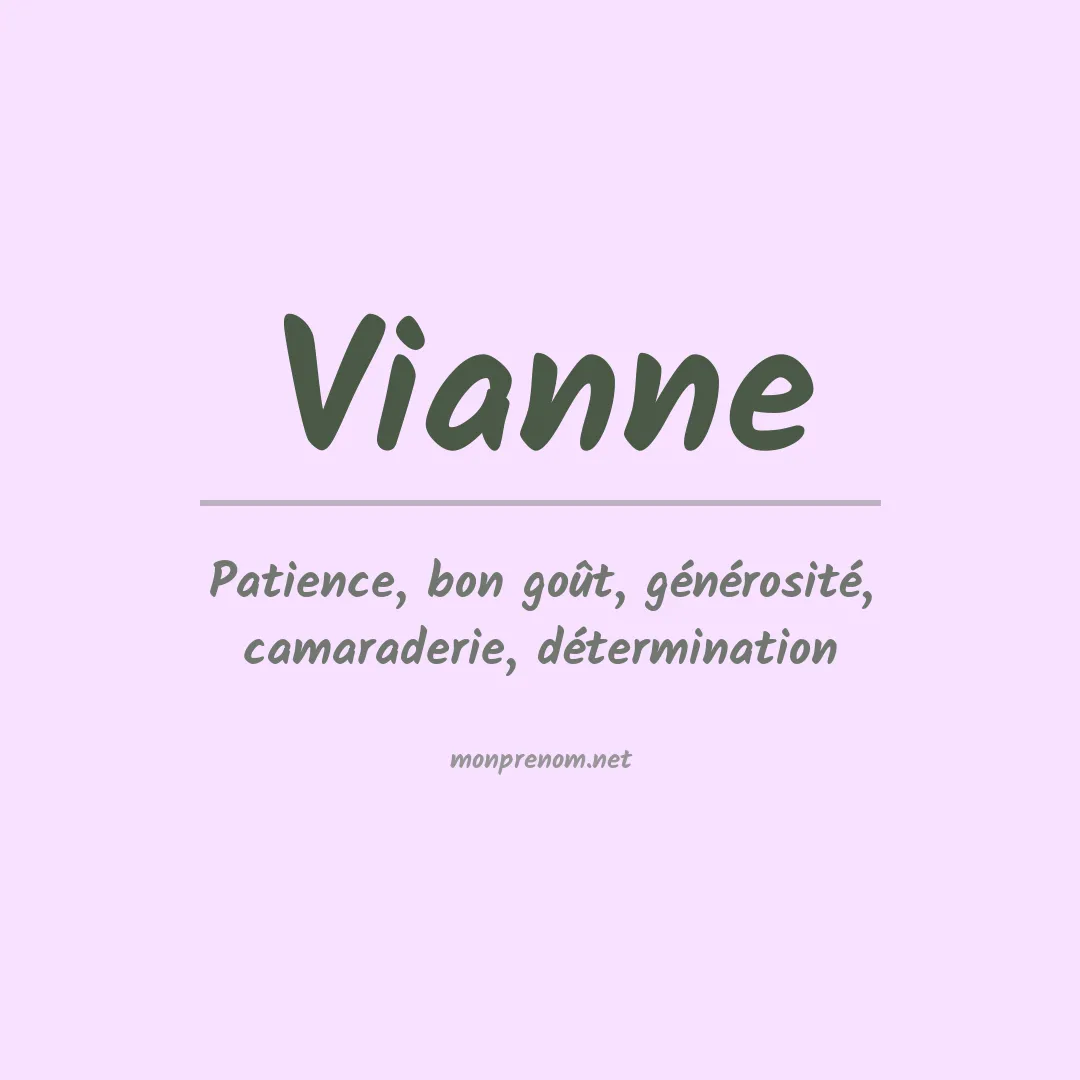 Signification du prénom Vianne