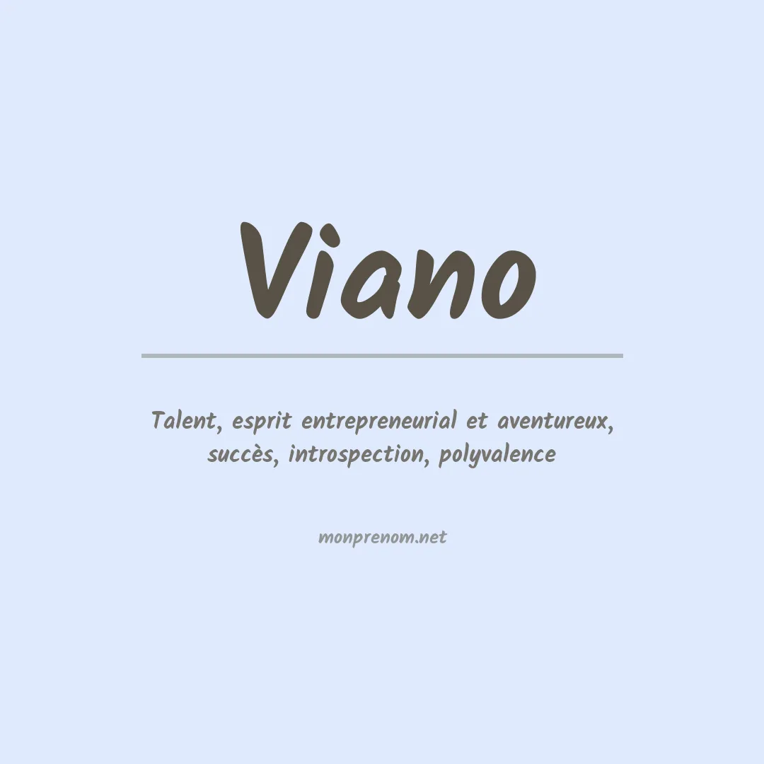 Prénom Viano