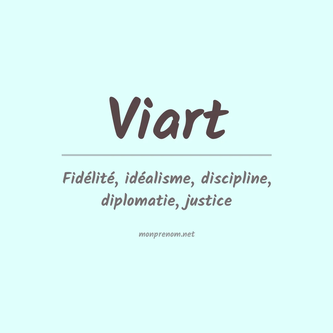 Signification du prénom Viart