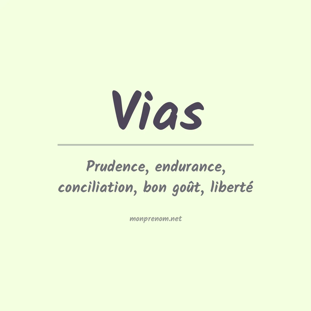 Signification du prénom Vias
