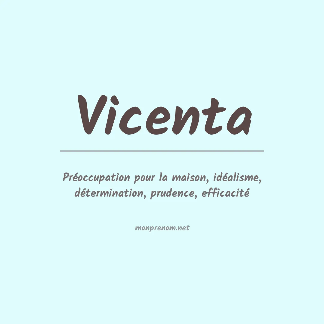 Prénom Vicenta