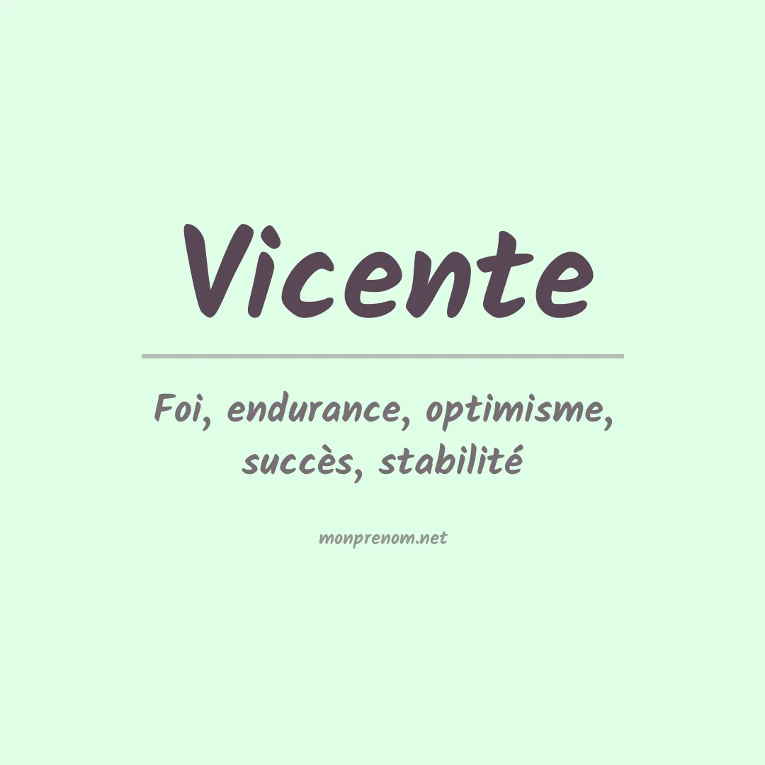Prénom Vicente