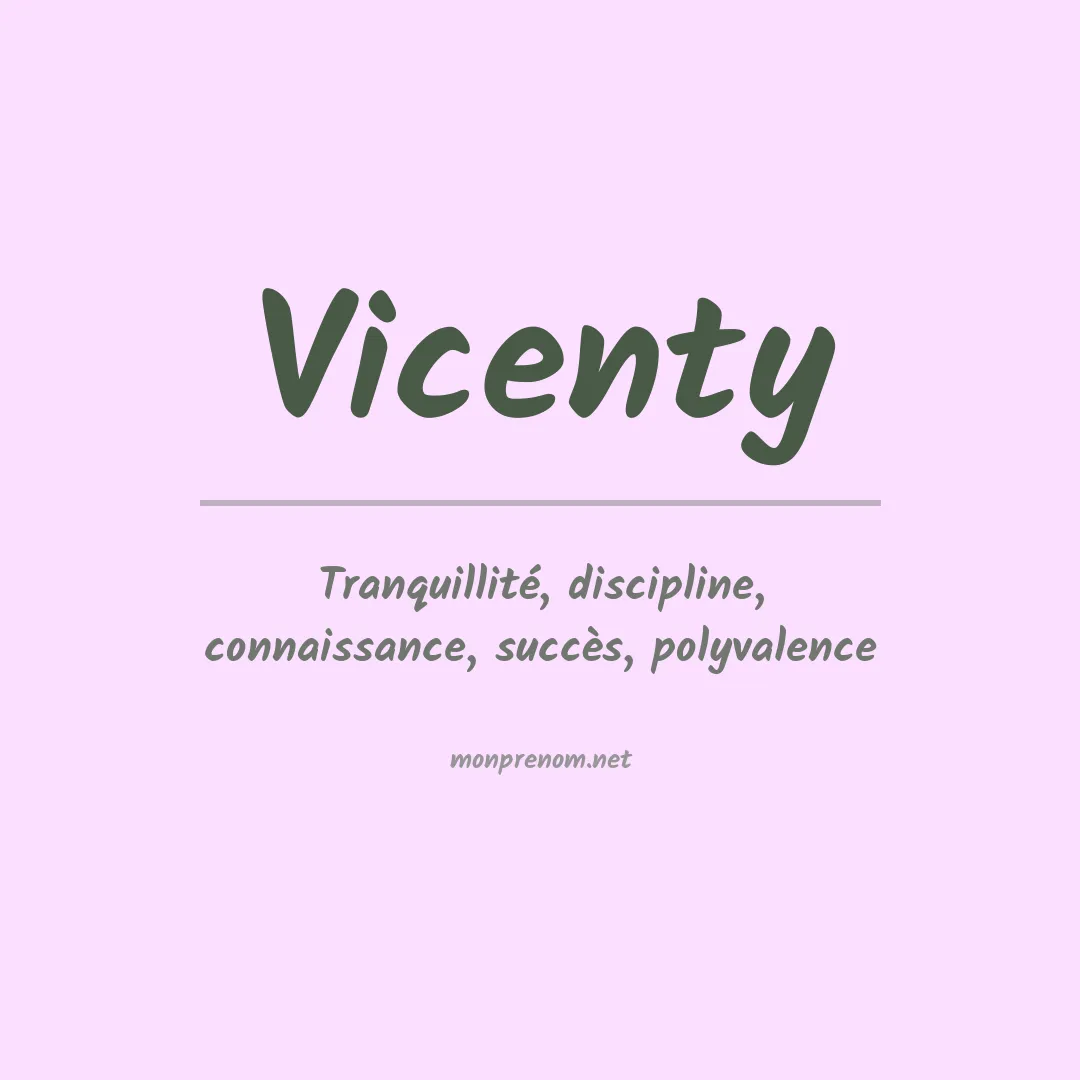 Signification du prénom Vicenty