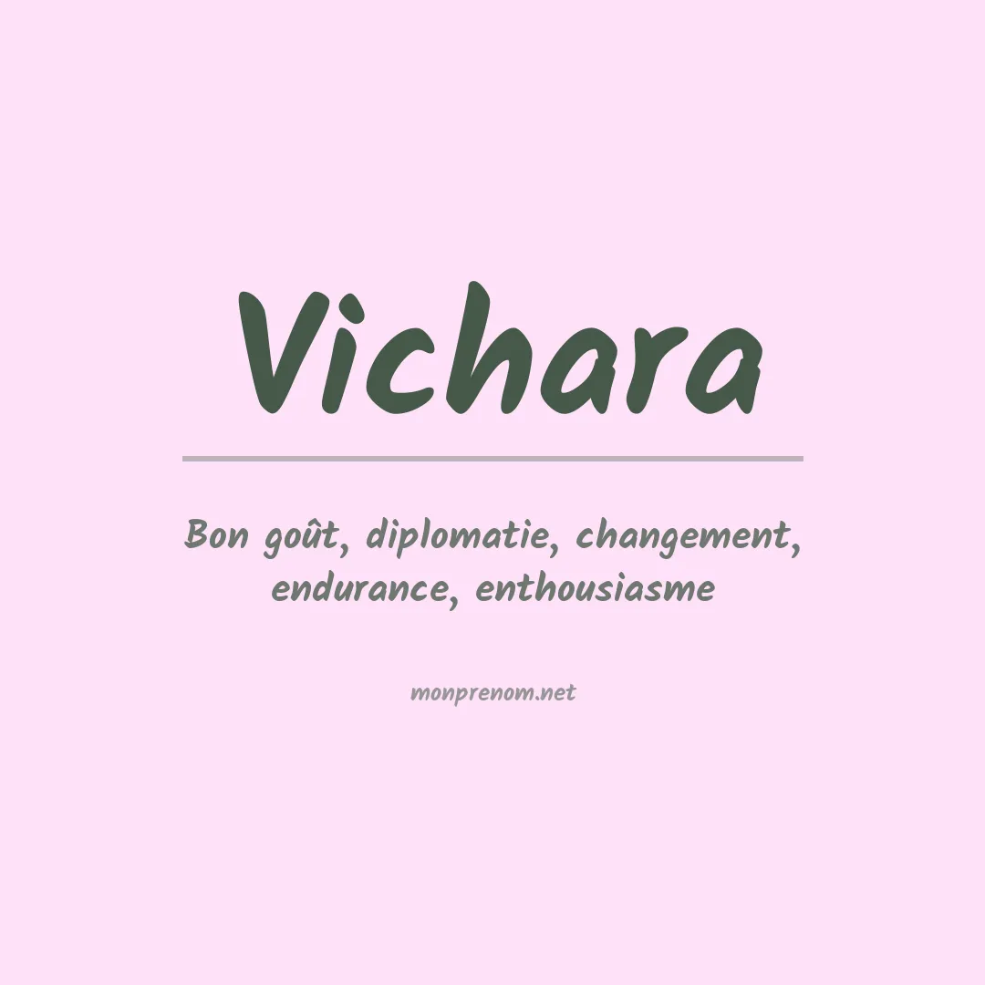 Signification du prénom Vichara