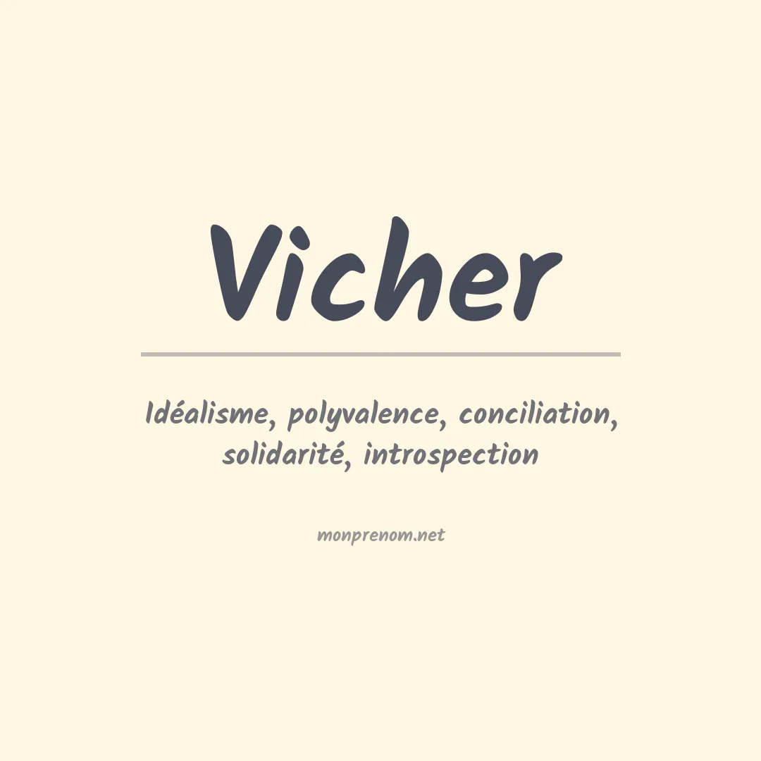Signification du prénom Vicher