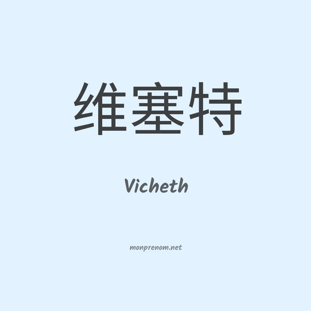 Vicheth en chinois