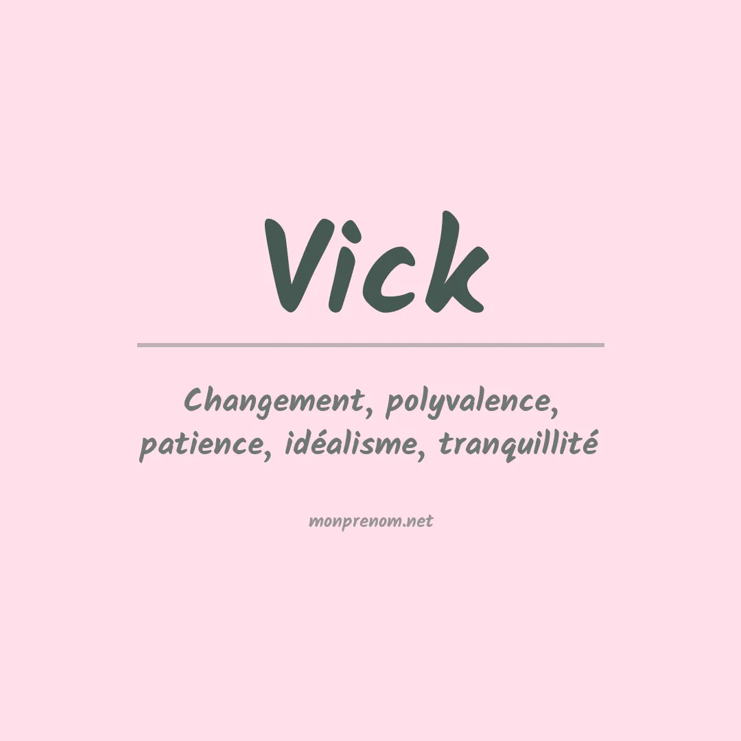 Prénom Vick