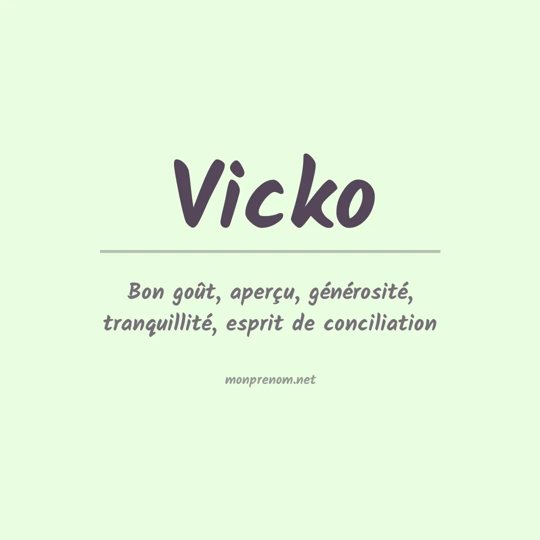 Signification du prénom Vicko