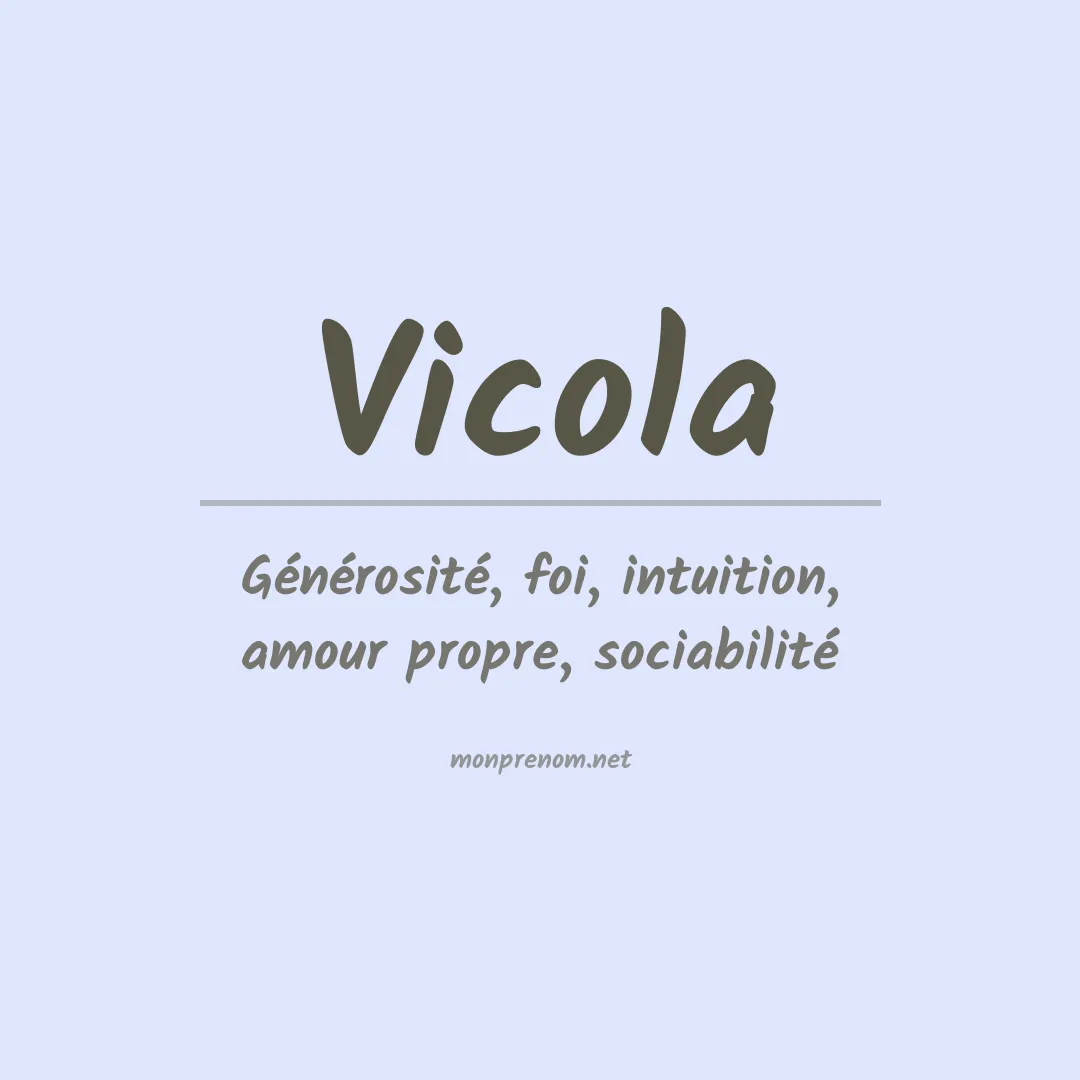 Signification du prénom Vicola