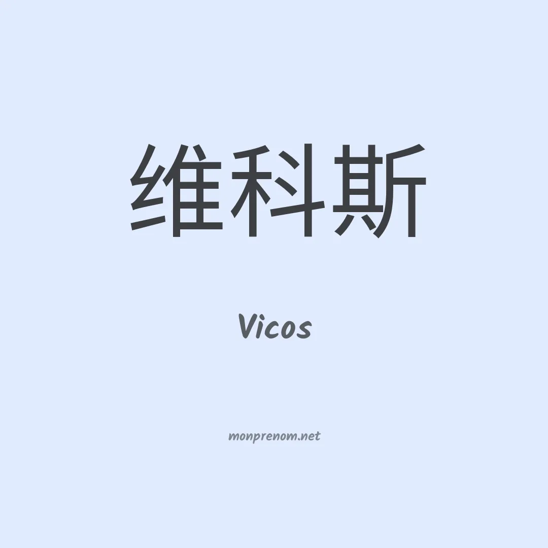 Vicos en chinois