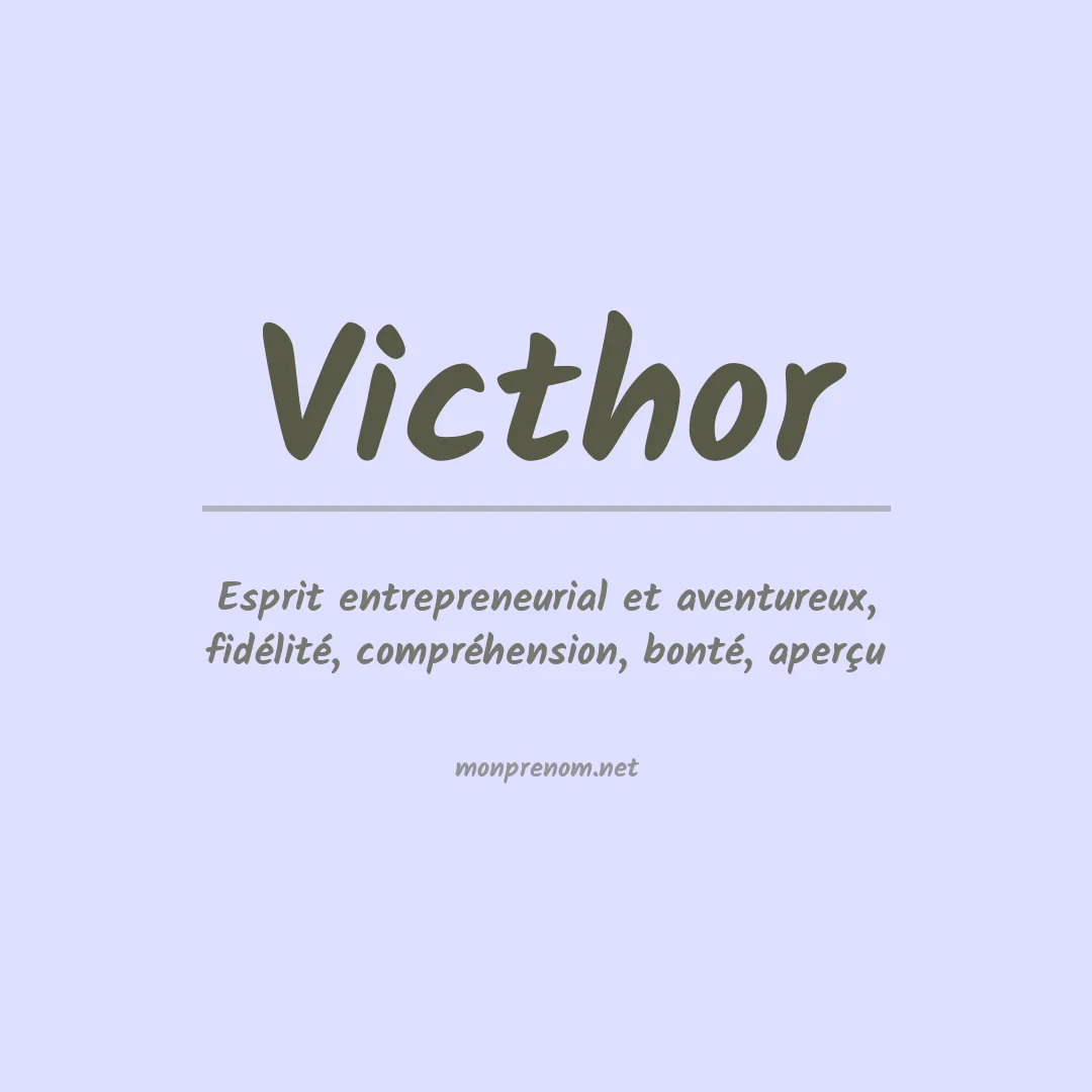 Prénom Victhor