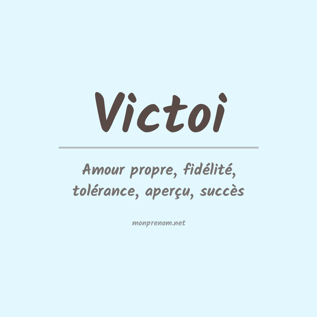 Signification du prénom Victoi