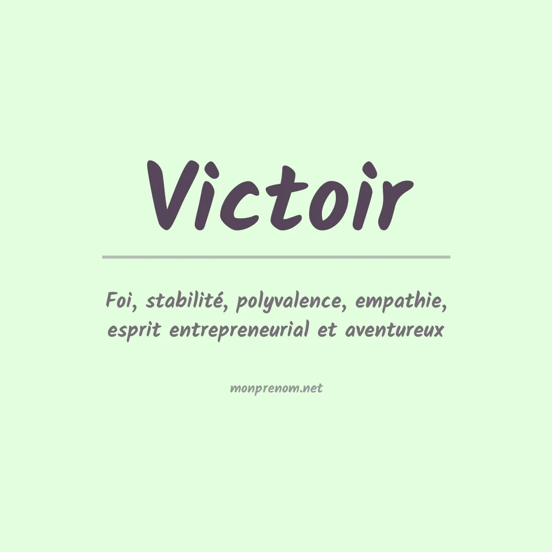 Prénom Victoir