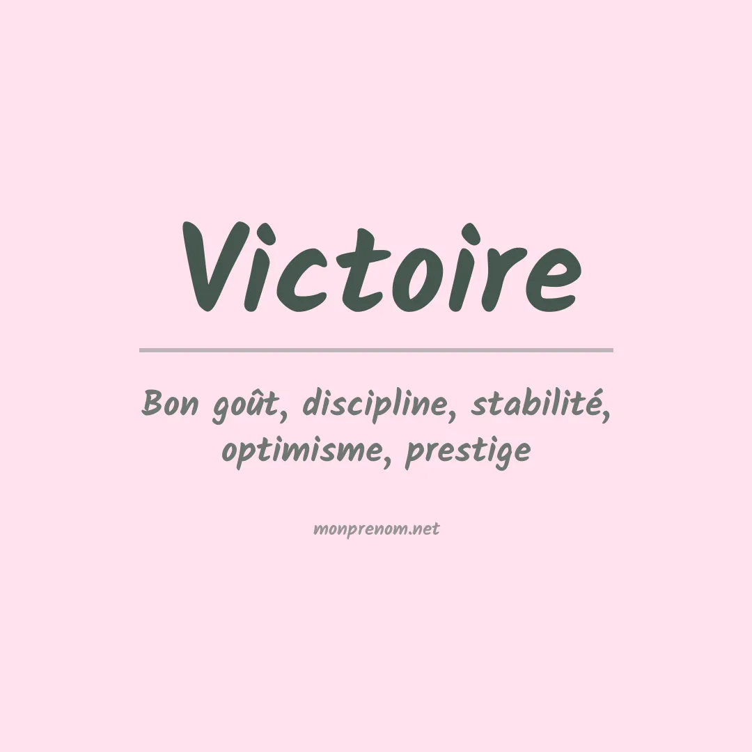 Prénom Victoire