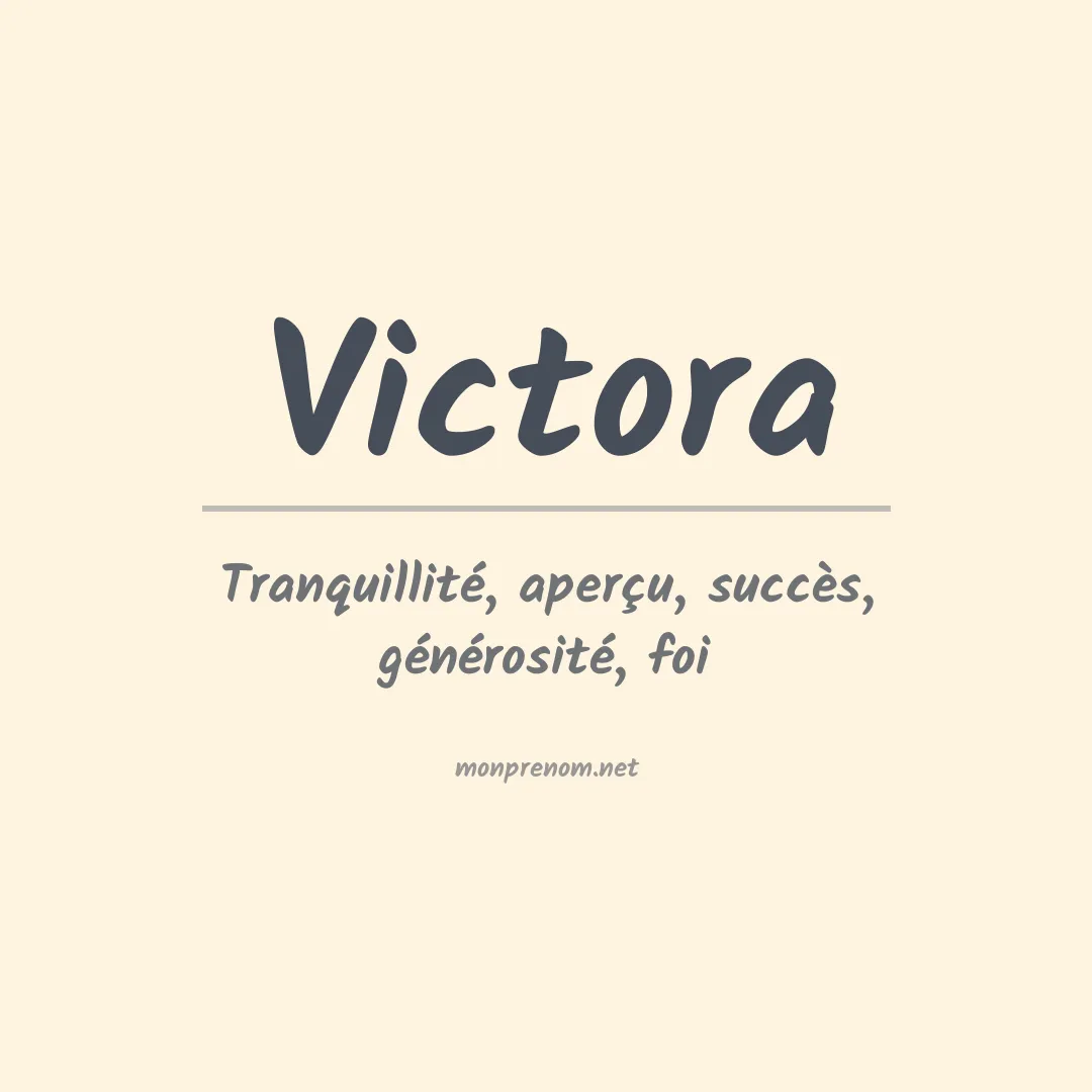 Signification du prénom Victora