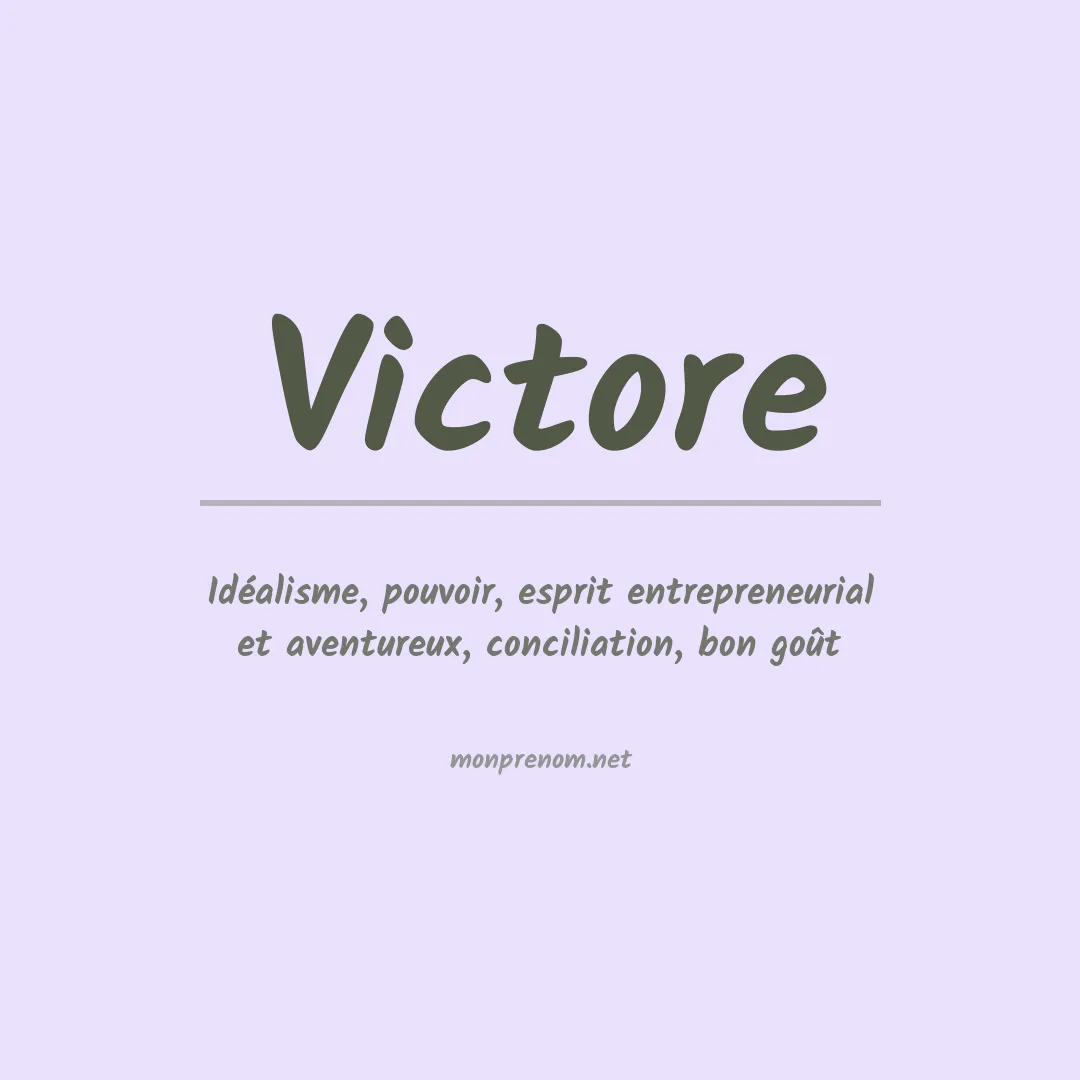 Signification du prénom Victore