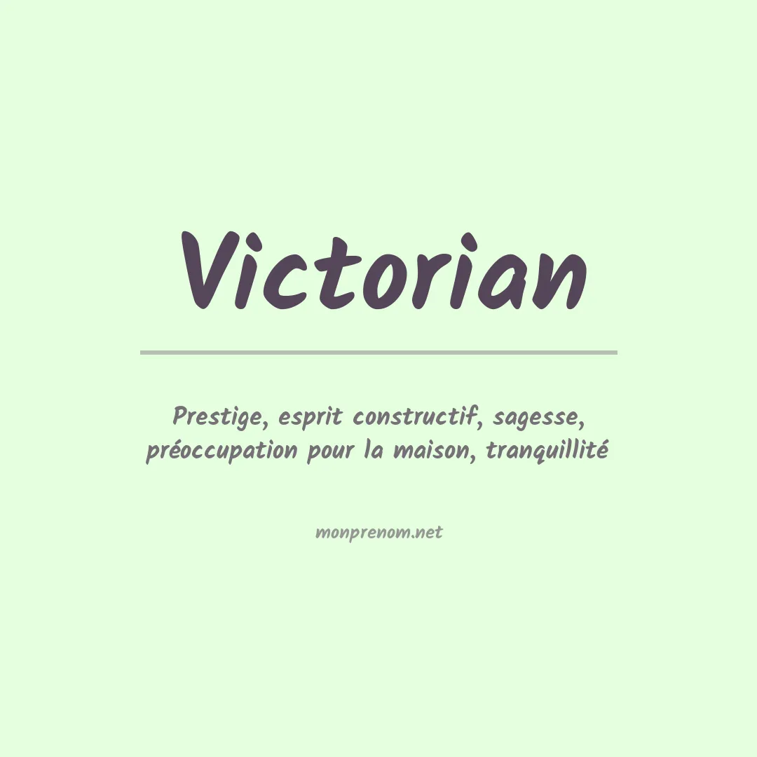 Prénom Victorian