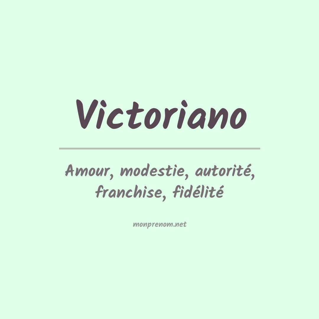 Prénom Victoriano