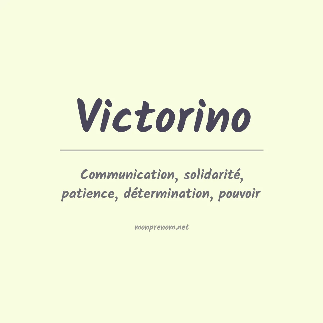 Prénom Victorino