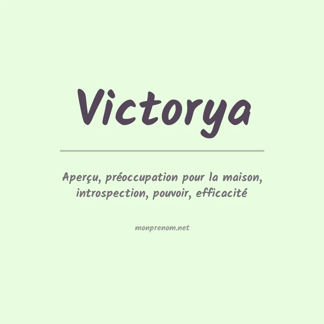 Prénom Victorya