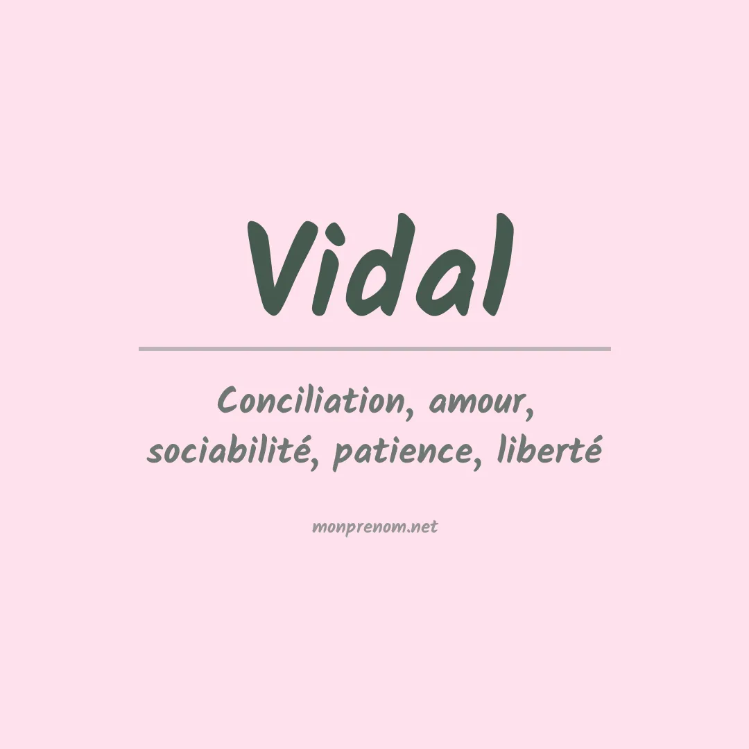 Prénom Vidal