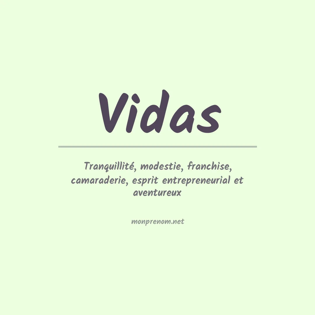 Prénom Vidas