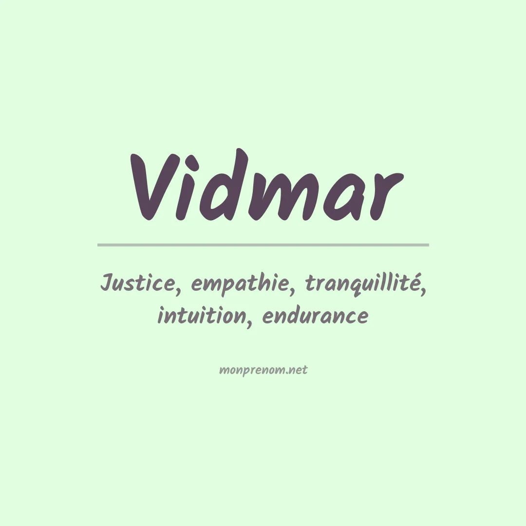 Prénom Vidmar
