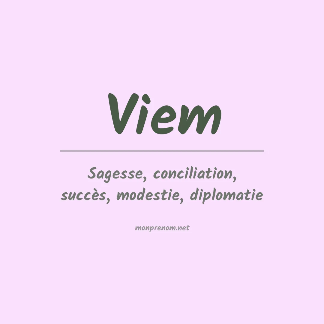 Signification du prénom Viem
