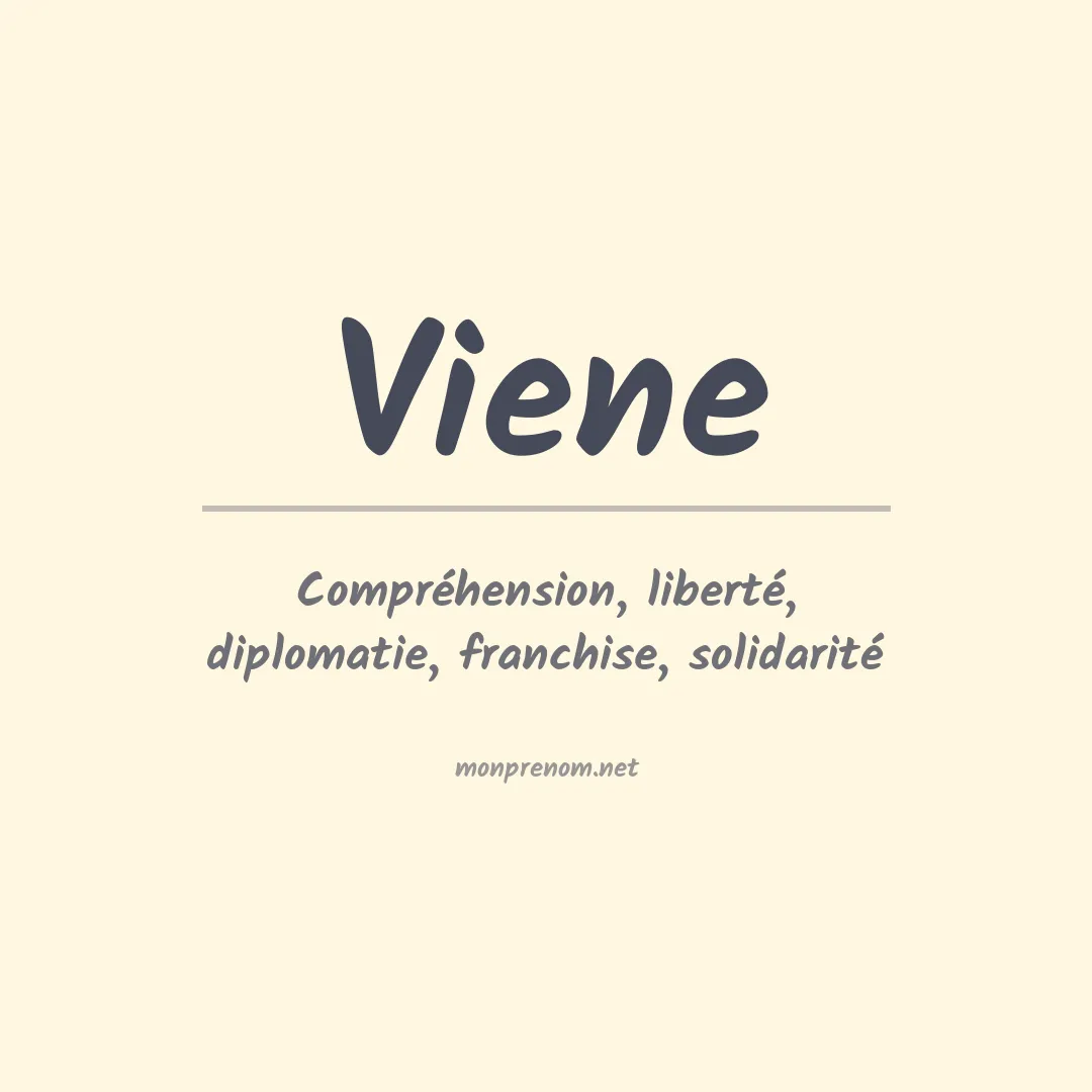Signification du prénom Viene