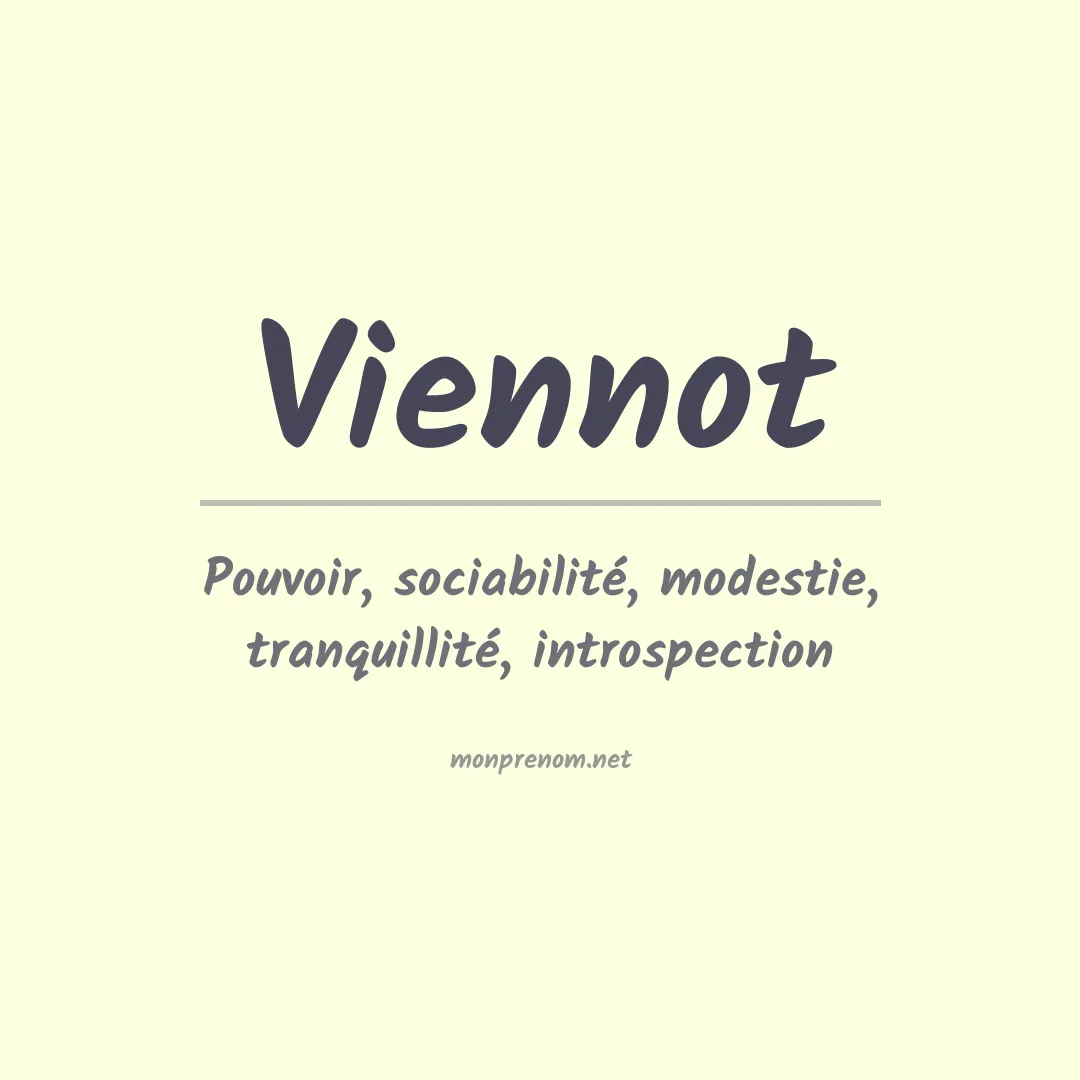 Signification du prénom Viennot