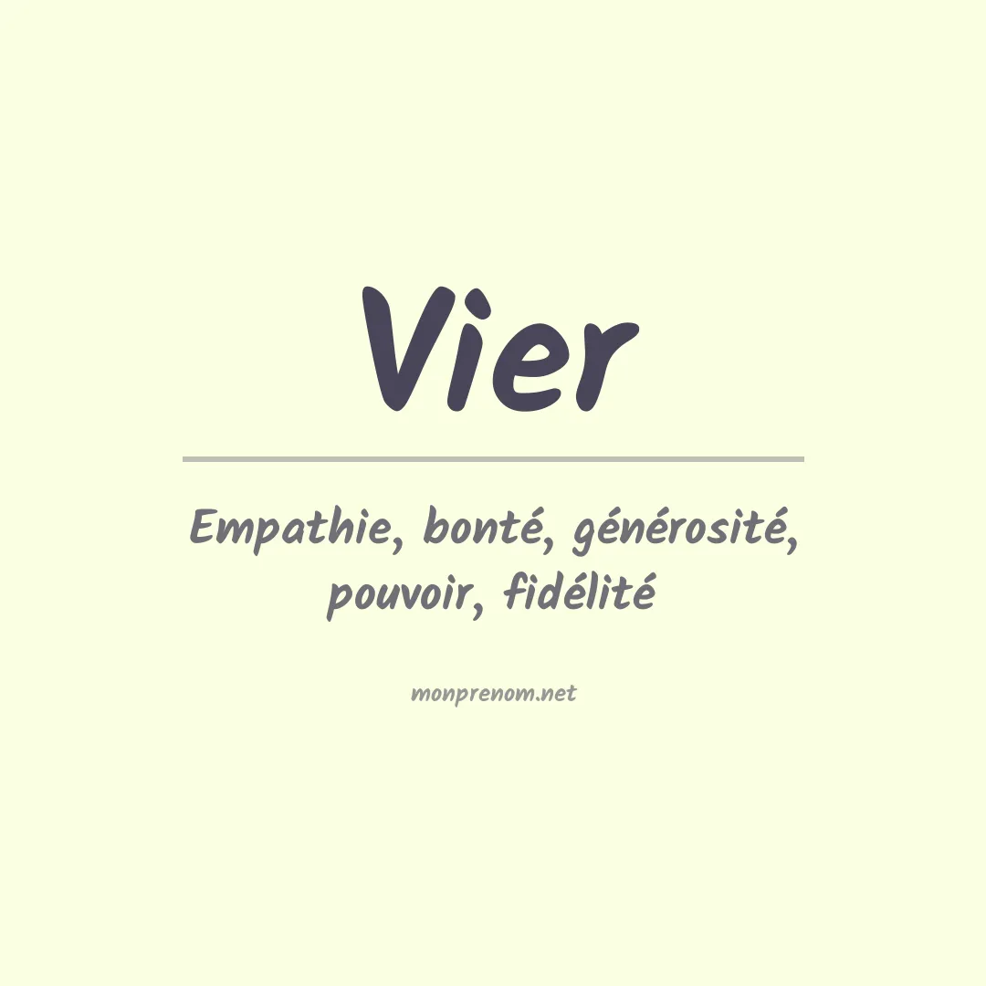Prénom Vier