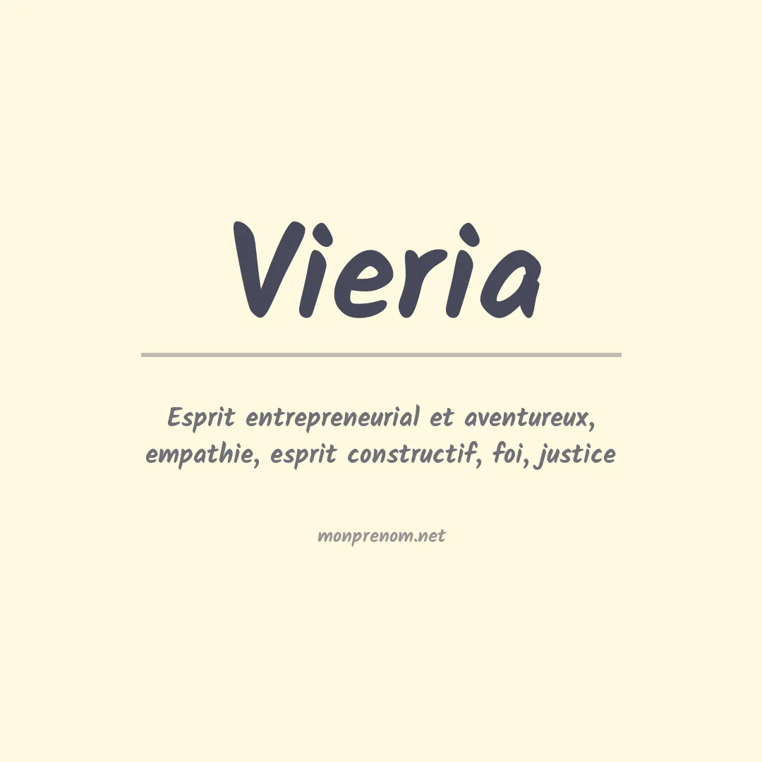 Signification du prénom Vieria