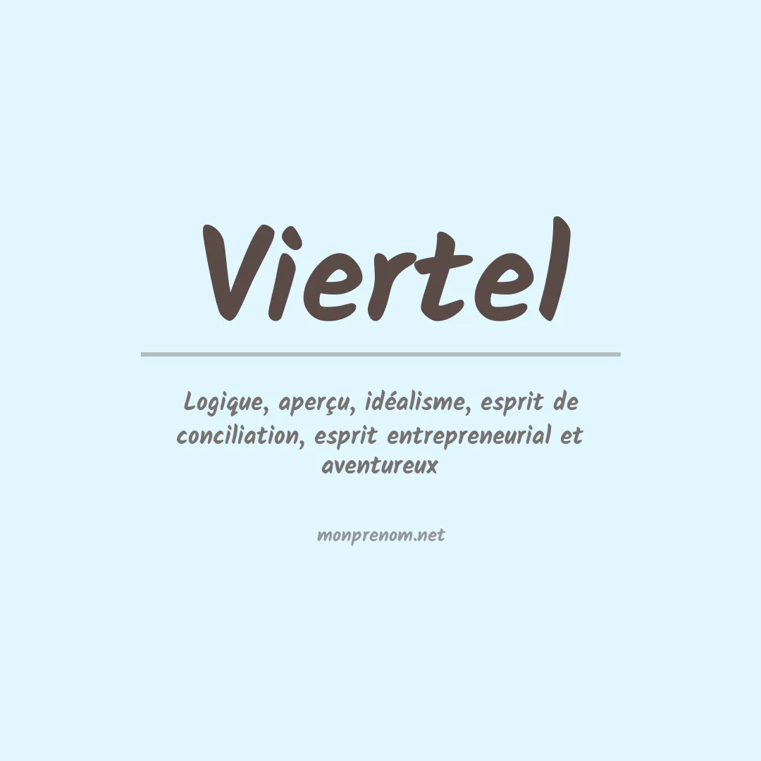 Signification du prénom Viertel