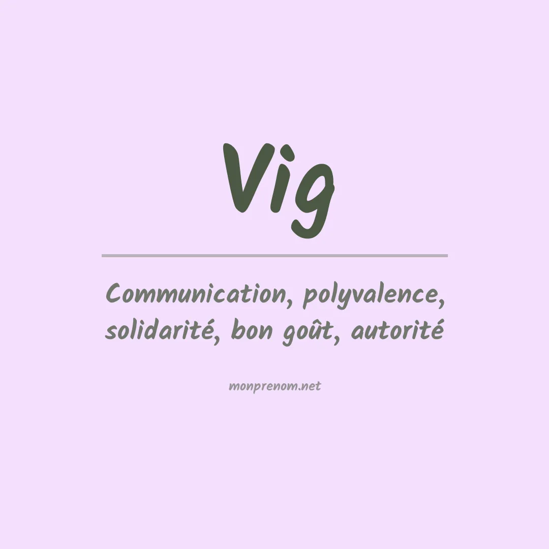 Prénom Vig