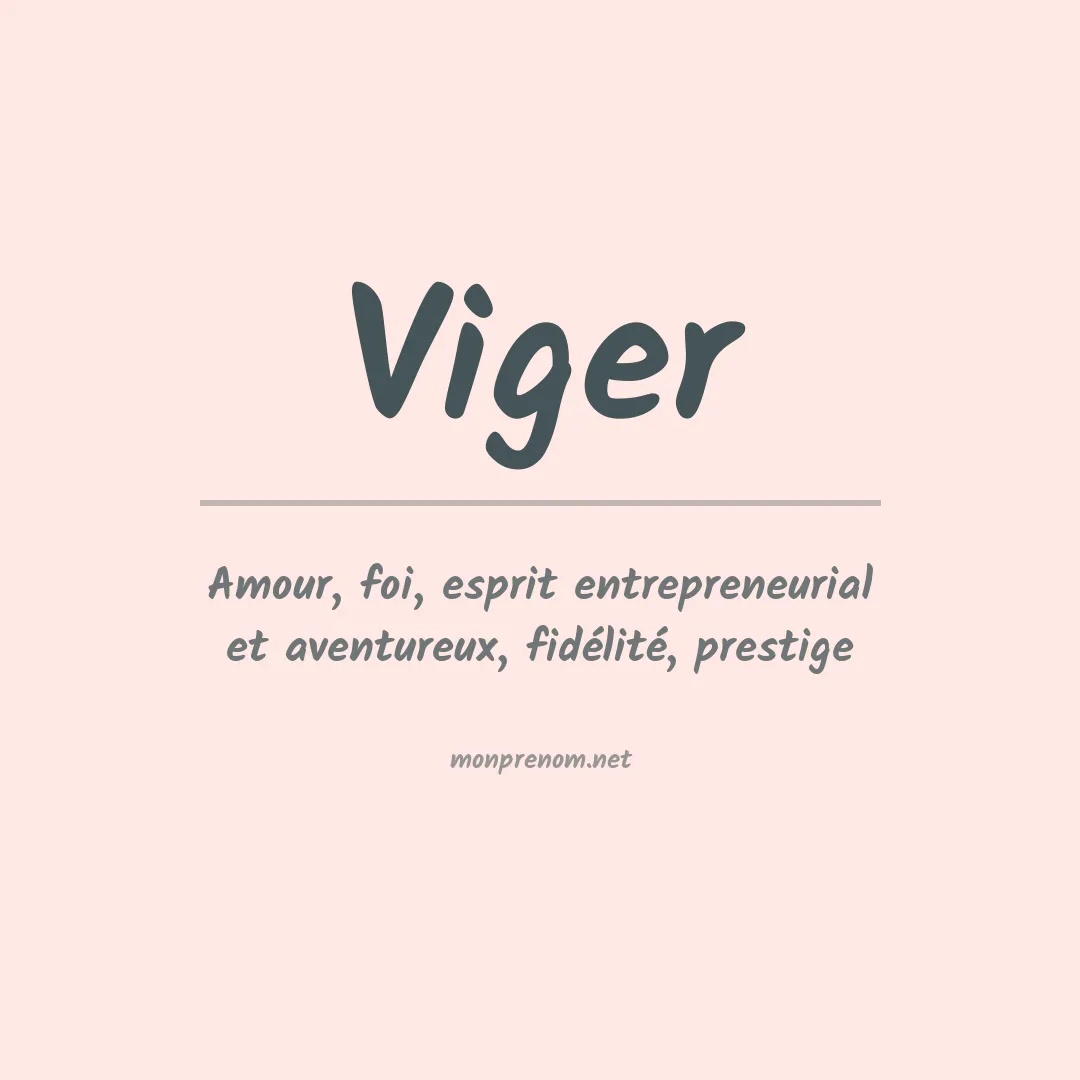 Prénom Viger