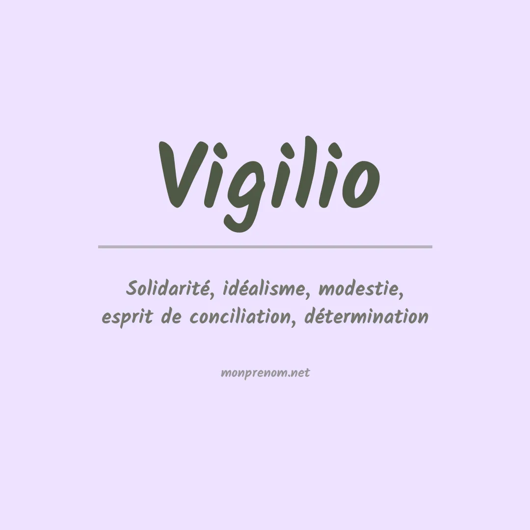 Prénom Vigilio