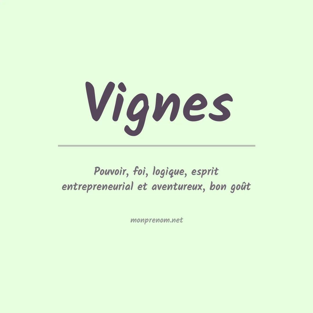 Prénom Vignes