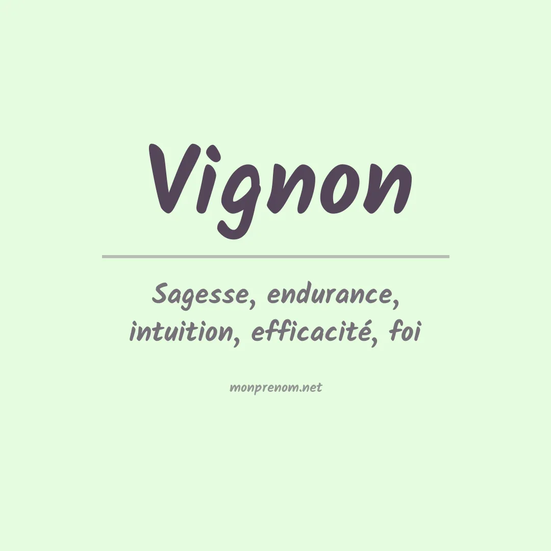 Prénom Vignon