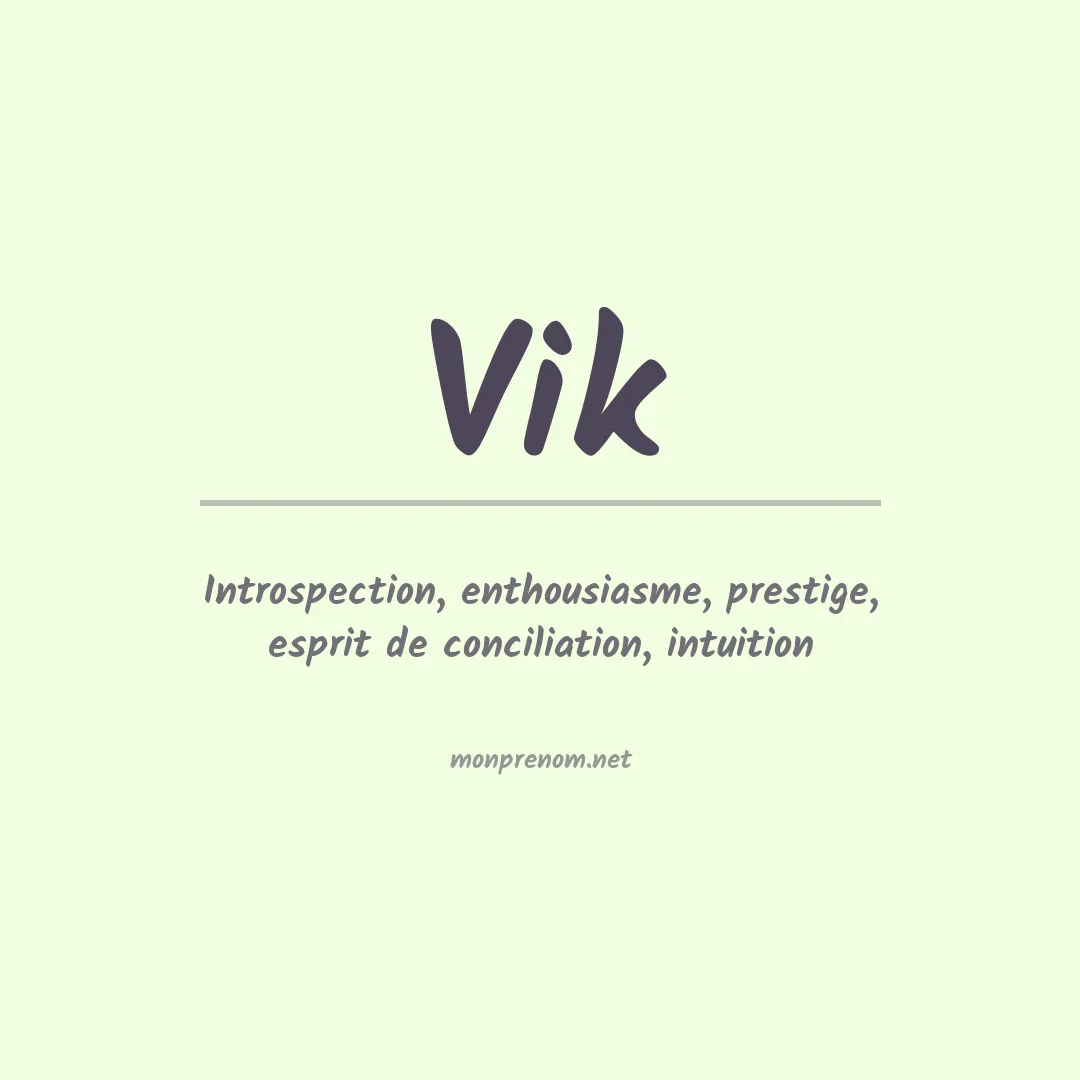 Prénom Vik