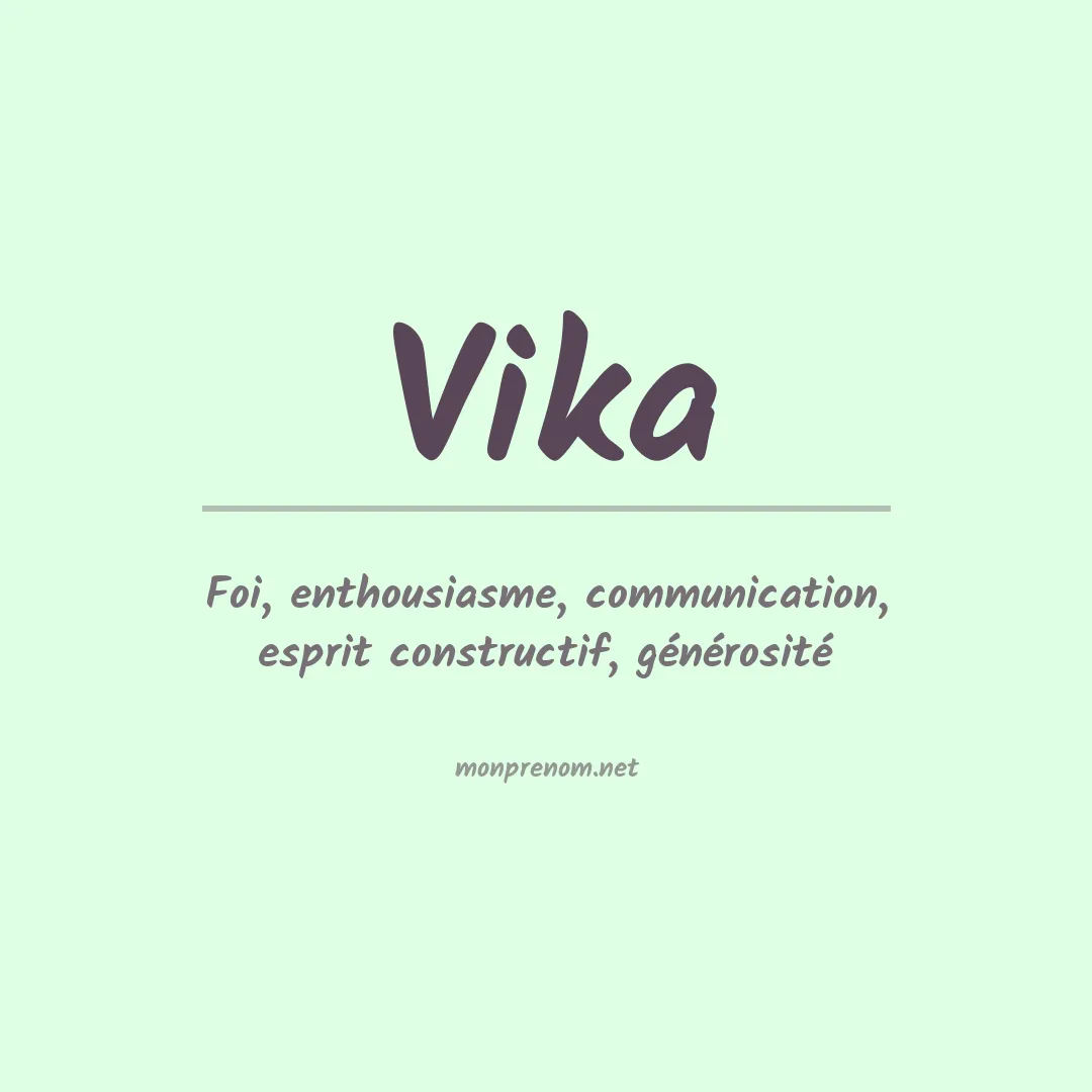 Signification du prénom Vika
