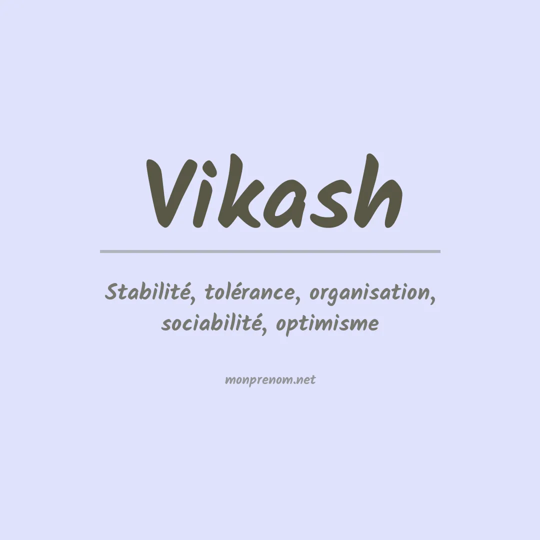 Signification du prénom Vikash