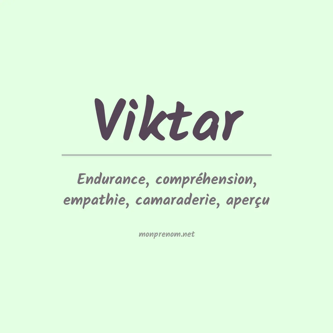 Signification du prénom Viktar